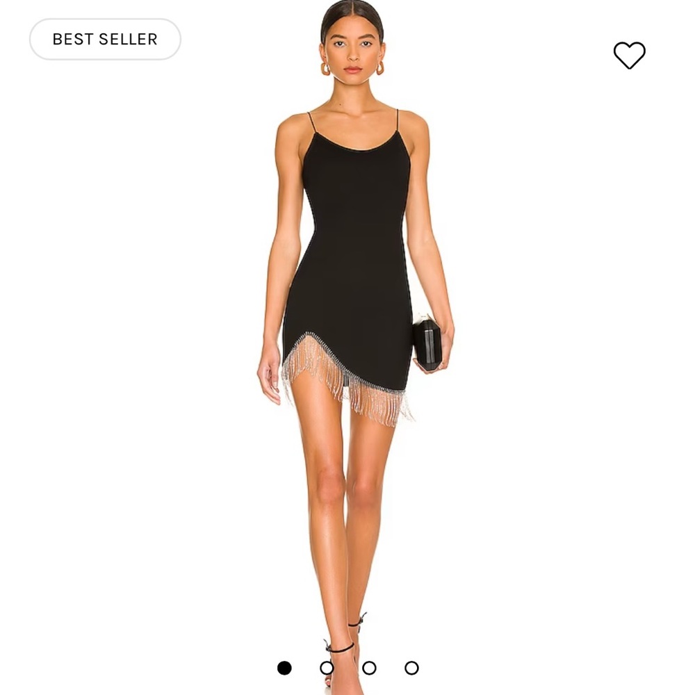 REVOLVE Elaine Fringe Dress in Black